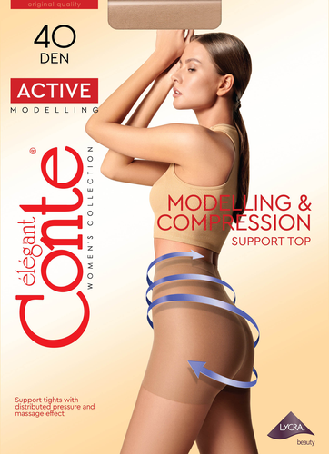 Колготки женские CONTE Active 40 den natural 3, картинка