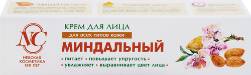 Крем для лица НЕВСКАЯ КОСМЕТИКА Миндальный питательный, для всех типов кожи, 40мл, картинка