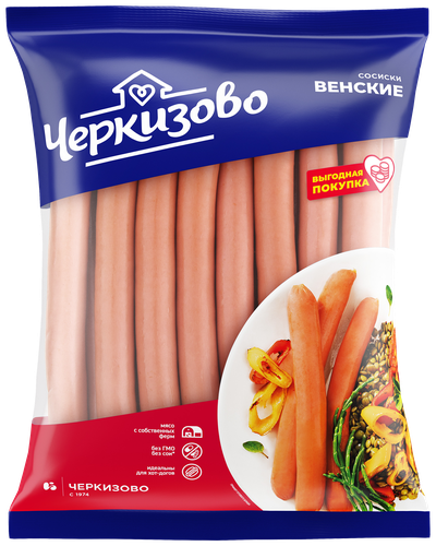 Сосиски ЧЕРКИЗОВО Венские, весовые, картинка