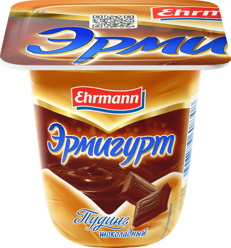 Пудинг EHRMANN Эрмигурт Экстра Royal Chokolate 3,2%, без змж, 100г, крупный план
