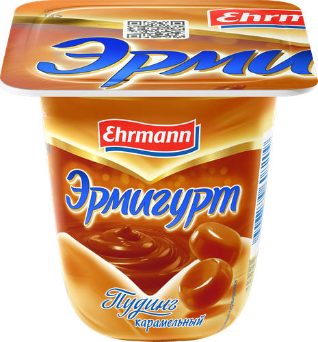 Пудинг EHRMANN Эрмигурт Экстра Bella Caramel 3%, без змж, 100г, крупный план