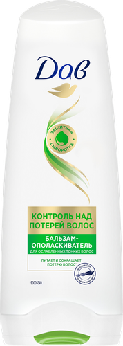 Бальзам-ополаскиватель для волос DOVE Repair therapy Контроль над потерей волос, 200мл, крупный план