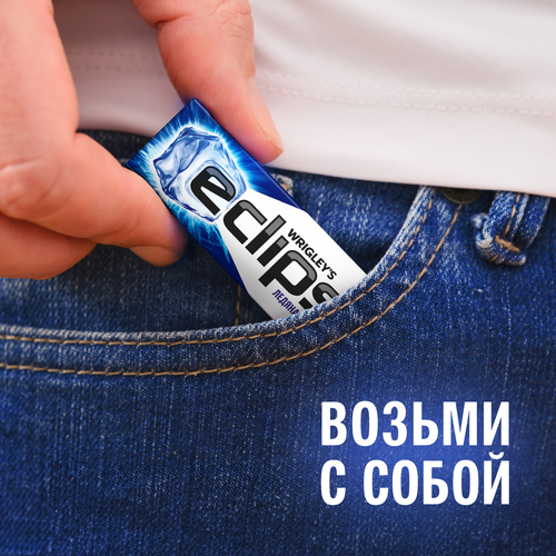 Жевательная резинка ECLIPSE Ледяная Свежесть с ароматом ментола и мяты, 13,6г, фотография