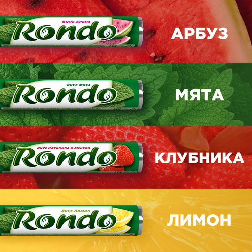 Конфеты освежающие RONDO Арбуз с ароматом арбуза, 30г, детальное фото