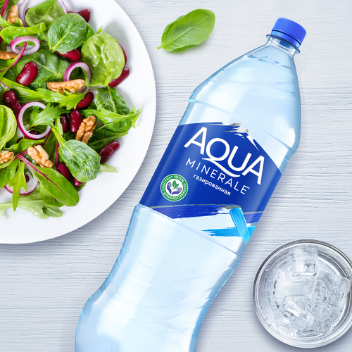 Вода питьевая AQUA MINERALE газированная, 2л, изображение