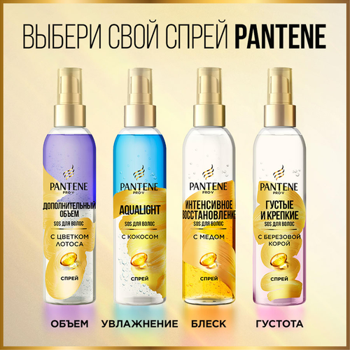 Спрей для тонких, жирных волос PANTENE Aqua Light двухфазный легкий, питательный, 150мл, фотография