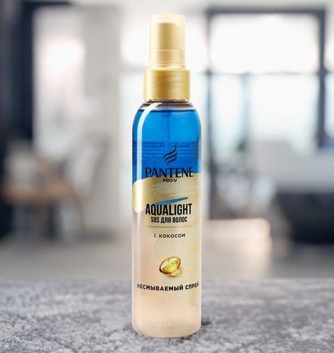 Спрей для тонких, жирных волос PANTENE Aqua Light двухфазный легкий, питательный, 150мл, фото