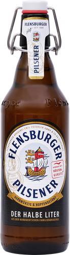 Пиво светлое FLENSBURGER Pilsener фильтрованное пастеризованное 4,8%, 0.5л, фото