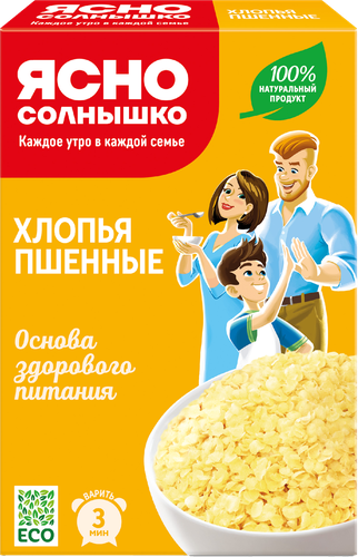 Хлопья пшенные ЯСНО СОЛНЫШКО, 375г, детальное фото