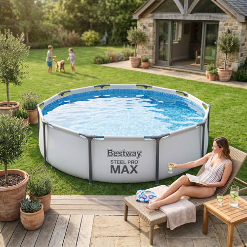 Бассейн каркасный BESTWAY Steel Pro Max 4678л 305х76см, с фильтром- насосом, Арт. 56408, крупный план
