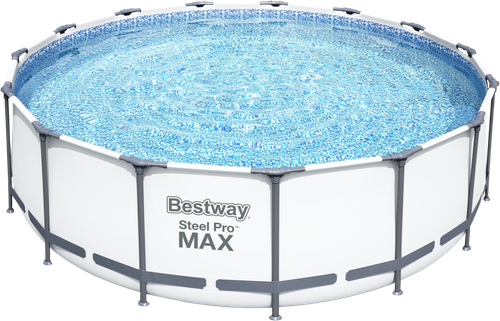 Бассейн каркасный BESTWAY Steel Pro Max 16015л 457х122см, с фильтром- насосом, лестницей и тентом,Арт. 56438, вид