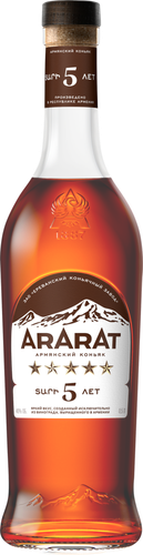 Коньяк АРАРАТ Армянский ординарный 5 лет, 40%, п/у, 0.5л, фото