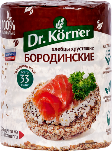 Хлебцы DR KORNER Бородинские хрустящие, 100г, детальное фото