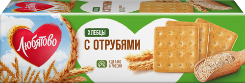 Хлебцы ЛЮБЯТОВО с отрубями, 185г, детальное фото