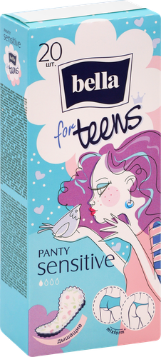 Прокладки ежедневные BELLA For teens Sensitive ультратонкие, 20шт, детальное фото