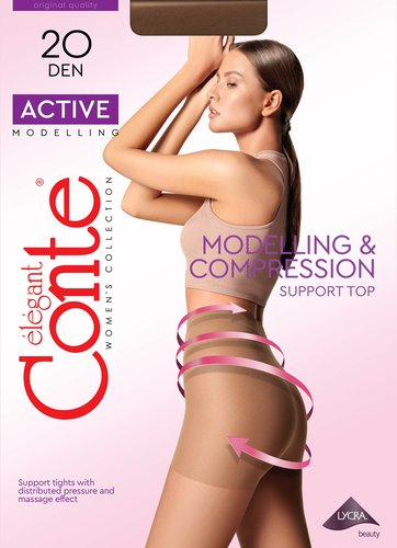 Колготки женские CONTE Active 20 den bronz 2, картинка