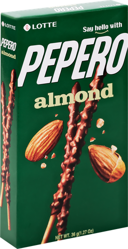 Соломка LOTTE Almond Pepero в шоколадной глазури с миндалем, 36г, фото