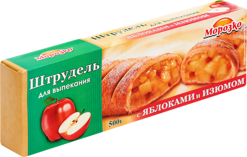 Штрудель для выпекания МОРОЗКО с яблоками и изюмом, 500г, фото