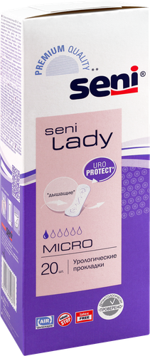 Прокладки урологические SENI LADY Micro, 20шт, детальное фото