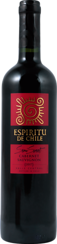 Вино ESPIRITU DE CHILE Каберне Совиньон Валле Централь сортовое ординарное красное полусладкое, 0.75л, детальное фото