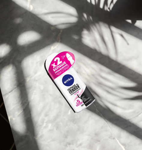 Дезодорант-антиперспирант роликовый женский NIVEA Clear Черное и белое Невидимый, 50мл, детальное фото