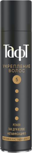 Лак для тонких и истощенных волос ТАФТ Power Укрепление волос с кератином, мегафиксация, 225мл, фото