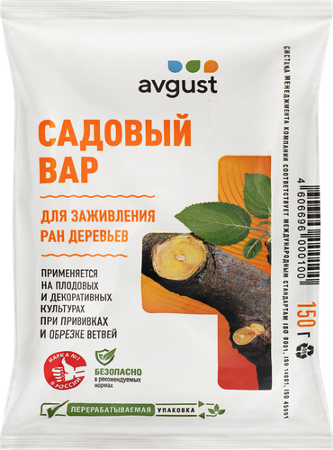 Средство для заживления ран на деревьях AVGUST Садовый вар, Арт. 51000510, 150г, крупный план