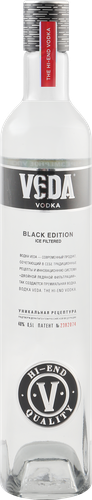 Водка VEDA Черная Линия 40%, 0.5л