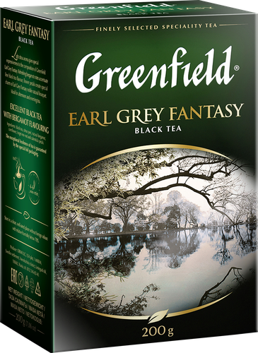 Чай черный GREENFIELD Earl Grey Fantasy с ароматом бергамота листовой, 200г, детальное фото