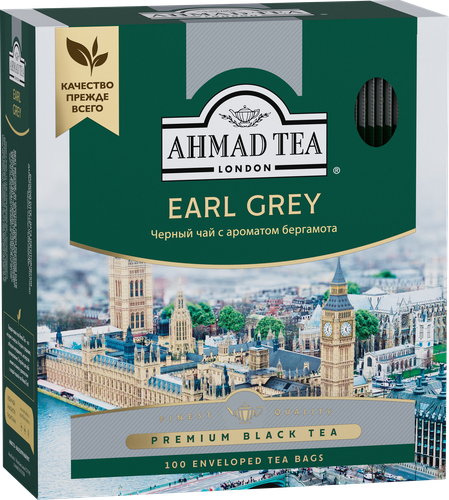 Чай черный AHMAD TEA Tea Earl Grey с бергамотом байховый, 100пак, фотография