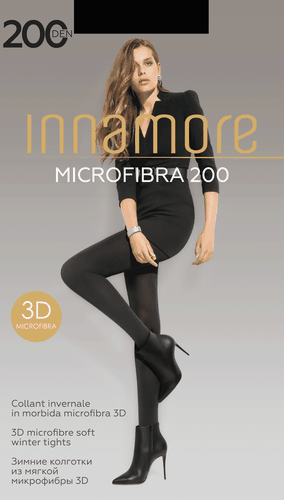 Колготки женские INNAMORE Microfibra 200 den nero 3, изображение