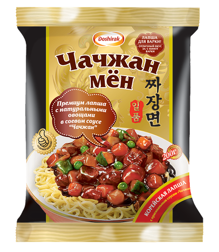 Лапша DOSHIRAK Чачжан Мен с оригинальным соусом, 200г, картинка