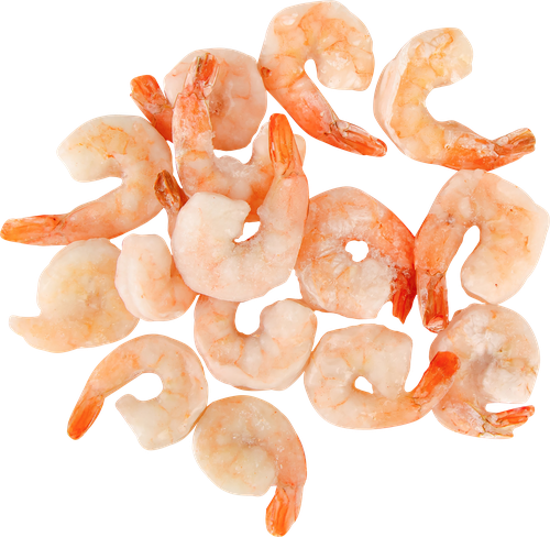 Креветки Королевские варено-мороженые, очищенные 41/50, весовые, фото