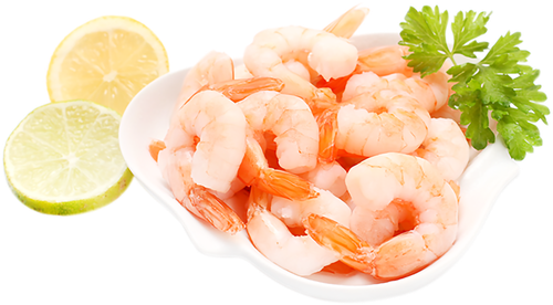 Креветки Королевские варено-мороженые, очищенные 41/50, весовые, вид
