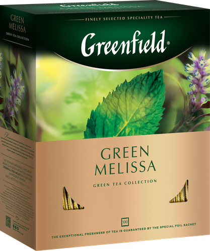 Чай зеленый GREENFIELD Green Melissa, 100пак, фотография
