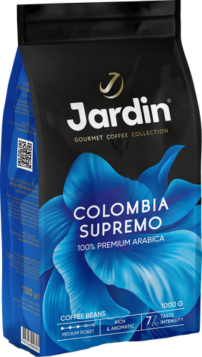 Кофе зерновой JARDIN Colombia Supremo, 1кг, фотография