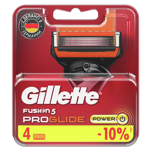 Кассеты сменные для бритья GILLETTE Fusion5 ProGlide Power, 4шт, детальное фото