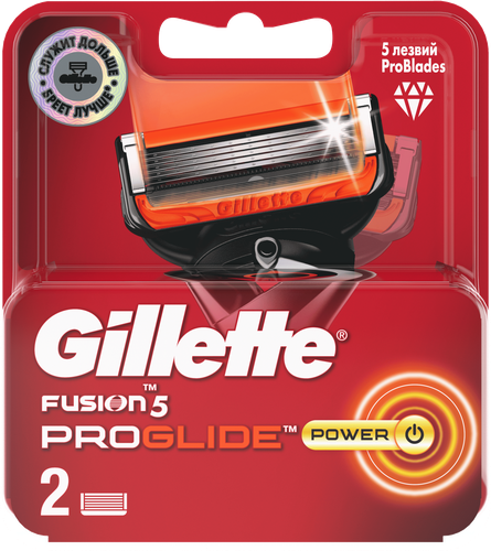 Кассеты сменные для бритья FUSION Fusion ProGlide Power, 2шт, крупный план