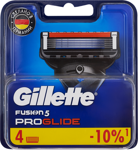 Кассеты сменные для бритья GILLETTE Fusion5 ProGlide, 4шт, вид