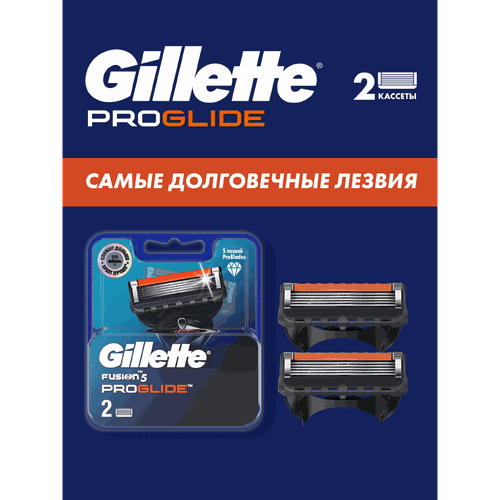 Кассеты сменные для бритья GILLETTE Fusion 5 ProGlide, 2шт, детальное фото