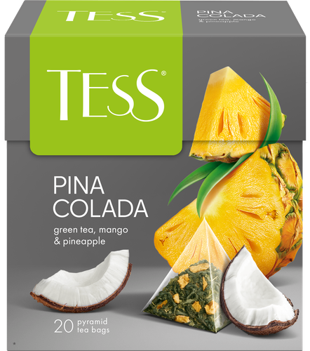 Чай зеленый TESS Pina Coladа, 20пир, картинка