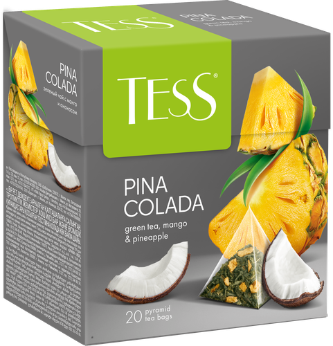 Чай зеленый TESS Pina Coladа, 20пир, картинка