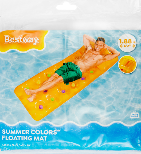 Матрас надувной для плавания BESTWAY 188х71см, с ремкомплектом, цвета в ассортименте, Арт. 43014, вид