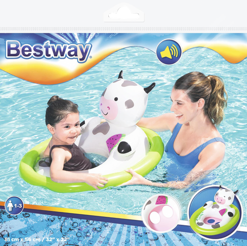 Круг для плавания надувной BESTWAY Животные 81х56см, с сиденьем, Арт.  34058/34180, фото