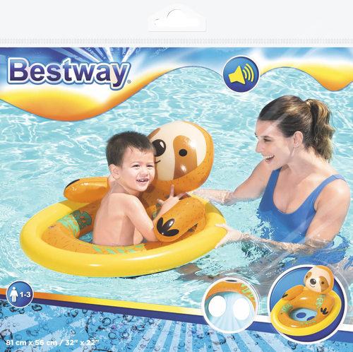 Круг для плавания надувной BESTWAY Животные 81х56см, с сиденьем, Арт.  34058/34180, крупный план