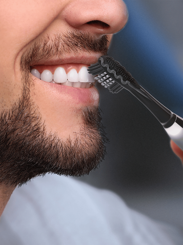 Зубная щетка электрическая COLGATE 360 Sonic Древесный уголь, на батарейках, мягкая, фото