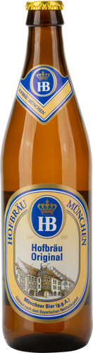 Пиво светлое HOFBRAU Хофброй оригинальное фильтрованное пастеризованное, 5,1%, 0.5л, фото