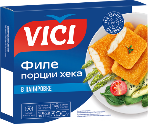 Хек замороженный VICI Приорити, филе в панировке, 300г, фотография