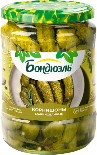 Корнишоны маринованные БОНДЮЭЛЬ, 580мл, фото