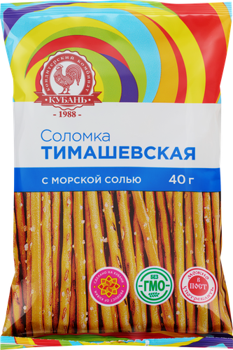 Соломка КОМБИНАТ КУБАНЬ Тимашевская соленая, 40г, крупный план